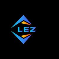 LEZ abstract technology logo design on Black background. LEZ creative initials letter logo concept. vector