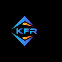 KFR abstract technology logo design on Black background. KFR creative initials letter logo concept. vector