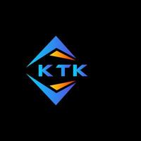 KTK abstract technology logo design on Black background. KTK creative initials letter logo concept. vector