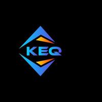 KEQ abstract technology logo design on Black background. KEQ creative initials letter logo concept. vector