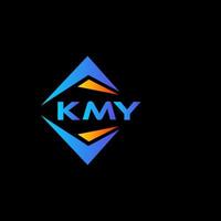 kmy resumen tecnología logo diseño en negro antecedentes. kmy creativo iniciales letra logo concepto. vector