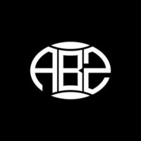 ABZ abstract monogram circle logo design on black background. ABZ Unique creative initials letter logo. vector