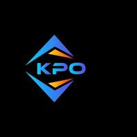 KPO abstract technology logo design on Black background. KPO creative initials letter logo concept. vector