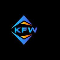 KFW abstract technology logo design on Black background. KFW creative initials letter logo concept. vector