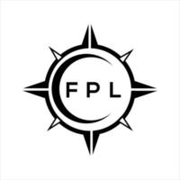FPL abstract technology circle setting logo design on white background. FPL creative initials letter logo. vector