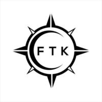 ftk resumen tecnología circulo ajuste logo diseño en blanco antecedentes. ftk creativo iniciales letra logo. vector