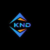 KND abstract technology logo design on Black background. KND creative initials letter logo concept. vector