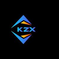 kzx resumen tecnología logo diseño en negro antecedentes. kzx creativo iniciales letra logo concepto. vector