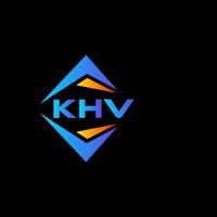 KHV abstract technology logo design on Black background. KHV creative initials letter logo concept. vector