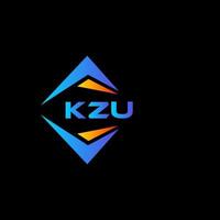 KZU abstract technology logo design on Black background. KZU creative initials letter logo concept. vector