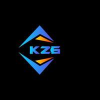 KZG abstract technology logo design on Black background. KZG creative initials letter logo concept. vector