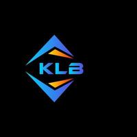 klb resumen tecnología logo diseño en negro antecedentes. klb creativo iniciales letra logo concepto. vector