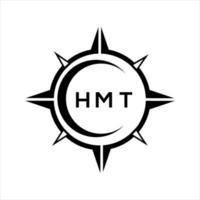 HMT abstract technology circle setting logo design on white background. HMT creative initials letter logo. vector