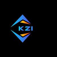 KZI abstract technology logo design on Black background. KZI creative initials letter logo concept. vector
