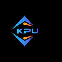 KPU abstract technology logo design on Black background. KPU creative initials letter logo concept. vector