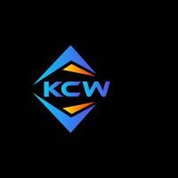 KCW abstract technology logo design on Black background. KCW creative initials letter logo concept. vector