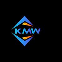 KMW abstract technology logo design on Black background. KMW creative initials letter logo concept. vector
