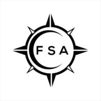 fsa resumen tecnología circulo ajuste logo diseño en blanco antecedentes. fsa creativo iniciales letra logo. vector