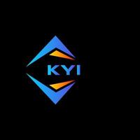 KYI abstract technology logo design on Black background. KYI creative initials letter logo concept. vector