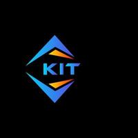 KIT abstract technology logo design on Black background. KIT creative initials letter logo concept. vector