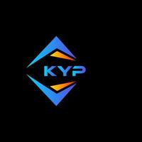 KYP abstract technology logo design on Black background. KYP creative initials letter logo concept. vector