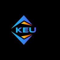 Keu resumen tecnología logo diseño en negro antecedentes. Keu creativo iniciales letra logo concepto. vector