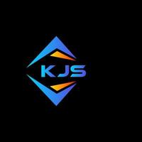 KJS abstract technology logo design on Black background. KJS creative initials letter logo concept. vector