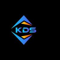 KDS abstract technology logo design on Black background. KDS creative initials letter logo concept. vector