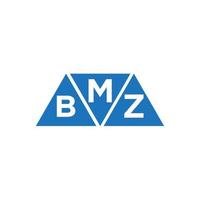MBZ abstract initial logo design on white background. MBZ creative initials letter logo concept. vector