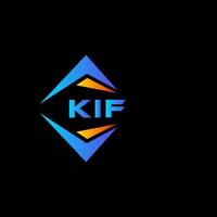 KIF abstract technology logo design on Black background. KIF creative initials letter logo concept. vector