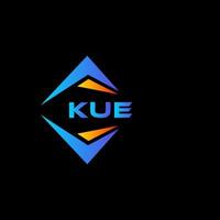 kue resumen tecnología logo diseño en negro antecedentes. kue creativo iniciales letra logo concepto. vector