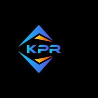 kpr resumen tecnología logo diseño en negro antecedentes. kpr creativo iniciales letra logo concepto. vector