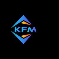 KFM abstract technology logo design on Black background. KFM creative initials letter logo concept. vector