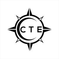 CTE abstract technology circle setting logo design on white background. CTE creative initials letter logo. vector