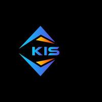 KIS abstract technology logo design on Black background. KIS creative initials letter logo concept. vector