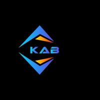 KAB abstract technology logo design on Black background. KAB creative initials letter logo concept. vector