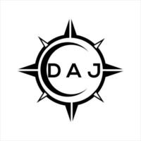 DAJ abstract technology circle setting logo design on white background. DAJ creative initials letter logo. vector