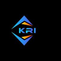 KRI abstract technology logo design on Black background. KRI creative initials letter logo concept. vector