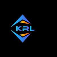 KRL abstract technology logo design on Black background. KRL creative initials letter logo concept. vector