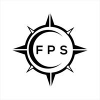 fps resumen tecnología circulo ajuste logo diseño en blanco antecedentes. fps creativo iniciales letra logo. vector