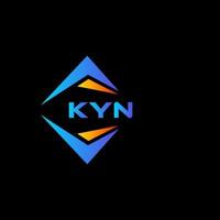 KYN abstract technology logo design on Black background. KYN creative initials letter logo concept. vector