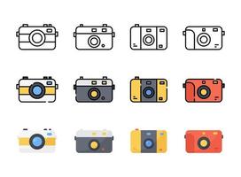 Camera icon set. Vector illustration.