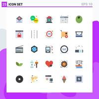 25 User Interface Flat Color Pack of modern Signs and Symbols of web setting web options money equalizer house Editable Vector Design Elements