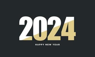 2024 Happy New Year Background Design. vector