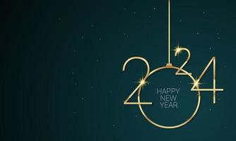 2024 Happy New Year Background Design. vector