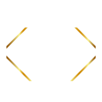 marco dorado geométrico png