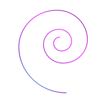 ilustración neón espiral elemento png