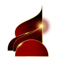 premio confine nel rosso con d'oro linea png