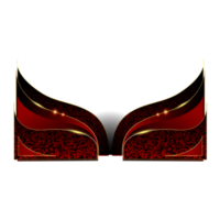 abstract black and red frame png