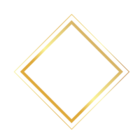 ilustração do uma dourado geométrico quadro, Armação png